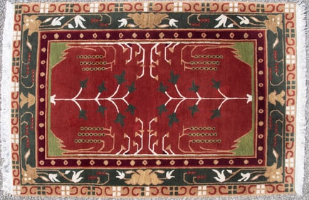 Handwoven Arts And Crafts Area Rug