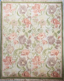 Handwoven Floral Design Room Rug