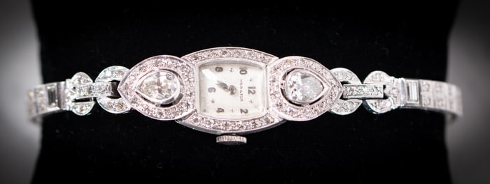Amazing Hamilton Diamond Watch set in Platinum