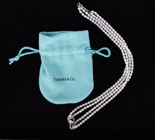 Tiffany and Co. Double Strand Freshwater Pearl Necklace with Infinity Pendant