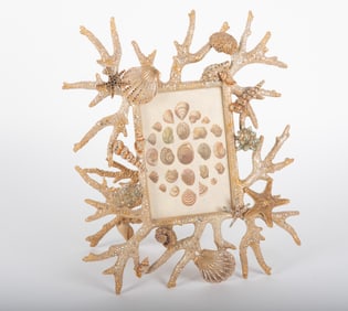 A Large Jay Strongwater Seashell Picture Frame