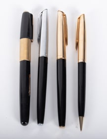 Four Vintage Waterman Fountain Pens and Pencil