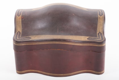 A Vintage Italian Embossed Leather Stationery Box, A. Anitori