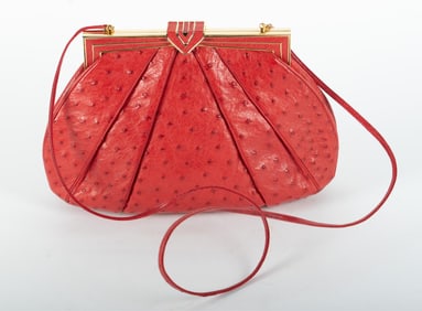 Vintage Judith Leiber Ostrich Handbag