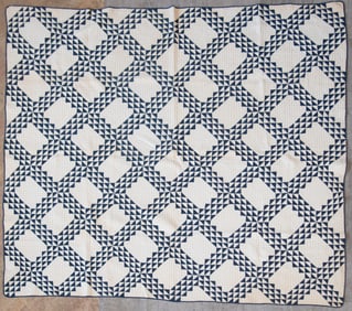 Ocean Waves Quilt, Variation #2 Late 19th Century, American