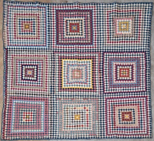 Victorian Postage Stamp Quilt 1890-1910, American