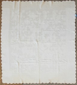 Finely Stitched Bridal Quilt 1900, American