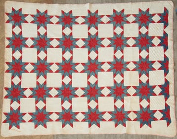 Eastern Star Quilt 1920's, American