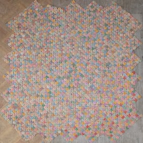 Yo Yo Quilt circa 1940, American