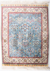 Finely Woven Kayseri Silk on Silk Tapestry