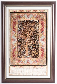Finely Woven Hereke Silk on Silk Tapestry