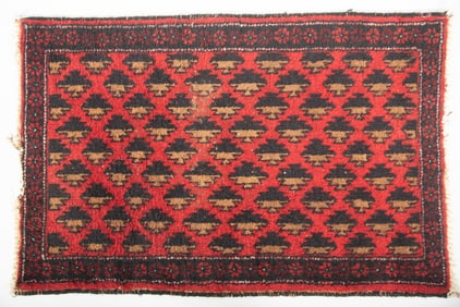 Antique Handwoven Persian Throw Rug