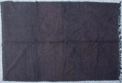 Moroccan Black Wool Area Rug