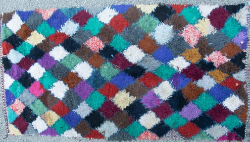 Moroccan Boucherouite Area Rug