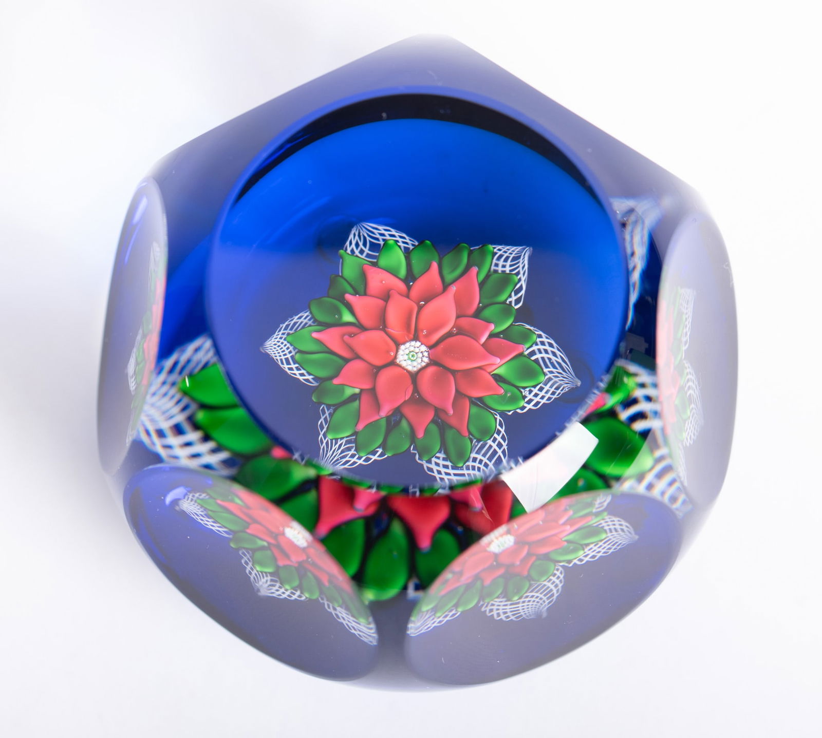 A Saint-Louis Poinsettia Paperweight