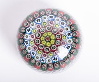 A Parabelle Close Concentric Millefiori Paperweight