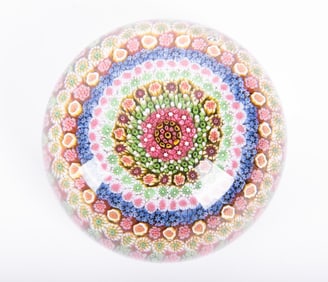 A Baccarat Close Concentric Millefiori Paperweight