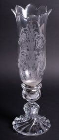 A Baccarat Crystal Hurricane Candle Lamp