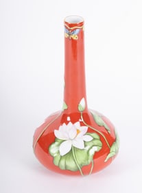 A Herend Porcelain Water Lily Vase
