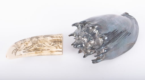 A Ruzzetti & Gow Silvered Seashell