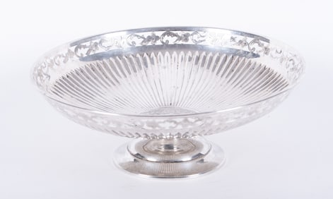 Simpson, Hall, Miller Co Sterling Silver Pedestalled Compote Dish
