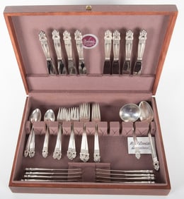 A Sterling Silver Flatware Service for 8, Royal Danish by International