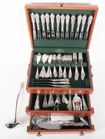 A Sterling Silver Flatware Service for 16, Sir Christopher by Wallace