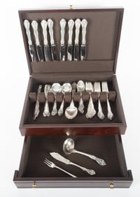 A Sterling Silver Flatware Service for 8, King Edward by Gorham
