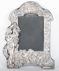 Large Sterling Silver Art Nouveau Picture Frame