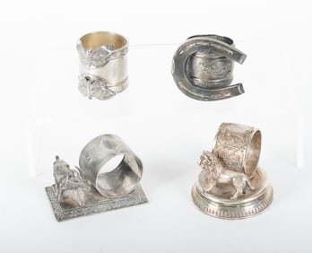 Figural Silver Plated Napkin Rings