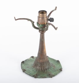 A Tiffany Studios Patinated Bronze Desk Lamp Base, #606