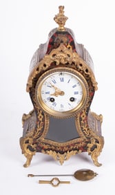An Antique French Boulle Mantel Clock