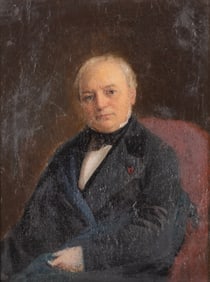 American School Early 19th Century, Waist-Length Portrait of a Gentleman, oil on canvas