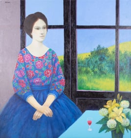 Jerry Douglas Berneche, Missouri, Indiana (1932-2016), Woman at the Window, circa 1960s, oil on
