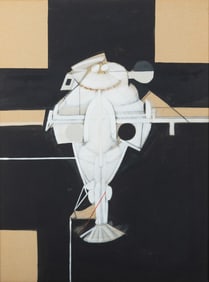 Ernest Tino Trova, Missouri (1927-2009), Figure Study, 1962, acrylic on canvas