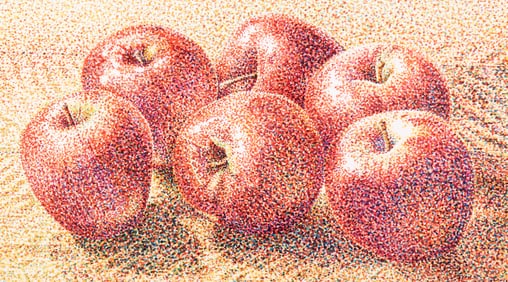 Jerry O. Wilkerson, American (1943-2007), Apples, 2002, acrylic on wood panel