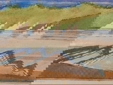 Robert Smith, St. Louis (1926-2018), Race Maine, watercolor