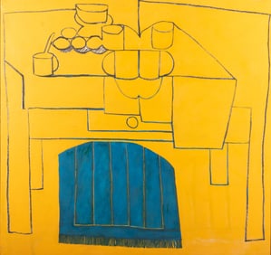 David Eisler, 20th Century, Interior Environment, 1968, oil on canvas