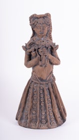 Robert Franklin Bussabarger, (1922-2013), Girl with Flowers, circa 1960s, ceramic figure