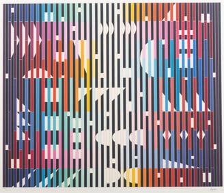 Yaacov Agam, Israeli (b. 1928), Night Rainbow, silkscreen, ed. 6/45