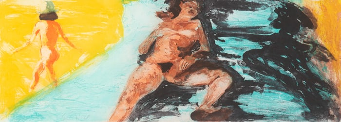 Eric Fischl, American (b. 1948), Untitled, from Floating Islands, 1985, aquatint and drypoint, ed.