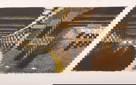 Colleen Browning, English/American (1918-2003), 59th Street Subway, 1968, color lithograph, ed.