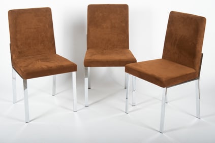 Three Mid Century Tri Mark Ultra Suede Chairs