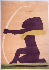 Fritz Scholder, Scottsdale, AZ (1937-2005), Deco Indian, wool tapestry
