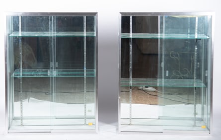 A Pair Of Modern Display Cases