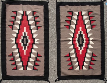 Pair of Hand Knotted Navajo Weavings
