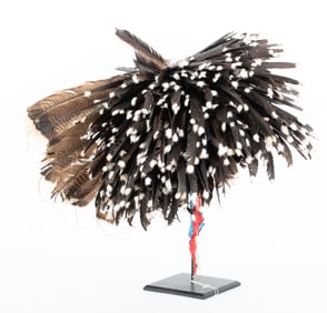 Northern Plains Crow and Raven Feathered Bonnet