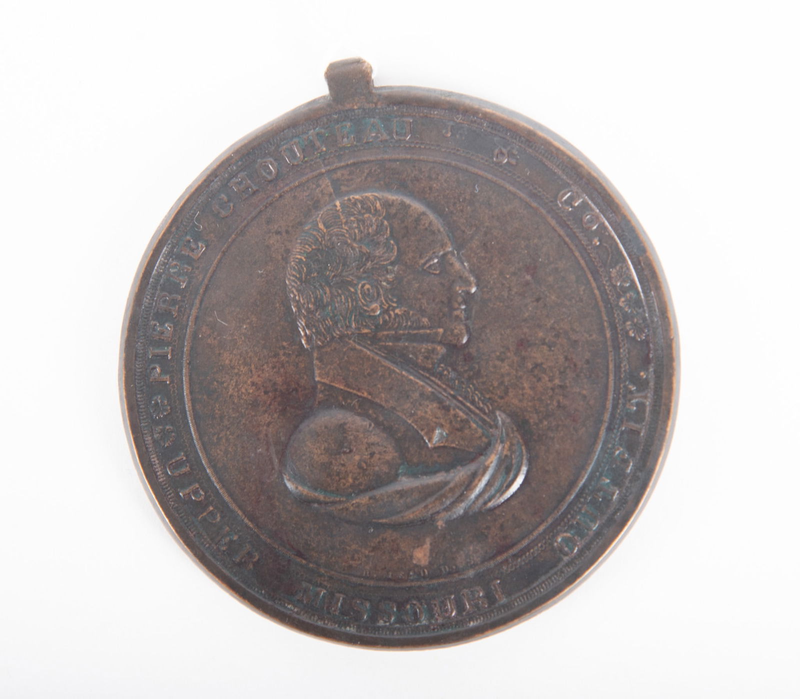 Pierre Chouteau & Co Fur Trade Peace Medal 1843 (1 of 2)