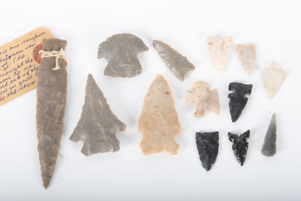 Collection of 13 Arrowheads
