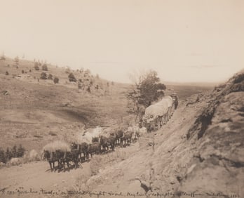 Laton Anton Huffman, Montana 1854-1931, Jerkline Twelve on the Old Freight Road, photogravure